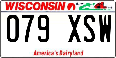 WI license plate 079XSW