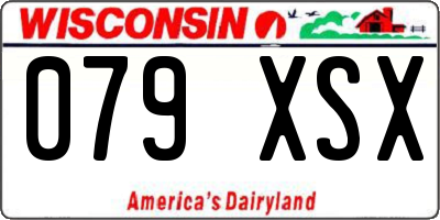 WI license plate 079XSX