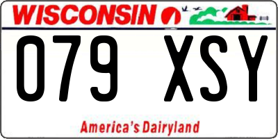 WI license plate 079XSY