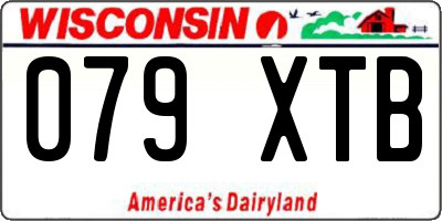 WI license plate 079XTB