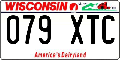 WI license plate 079XTC
