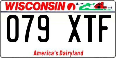WI license plate 079XTF