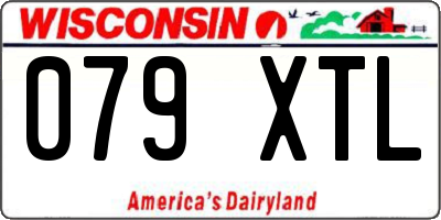 WI license plate 079XTL