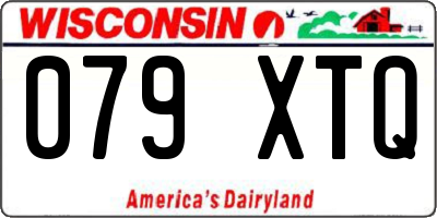 WI license plate 079XTQ