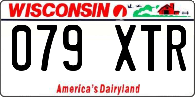 WI license plate 079XTR