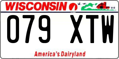 WI license plate 079XTW