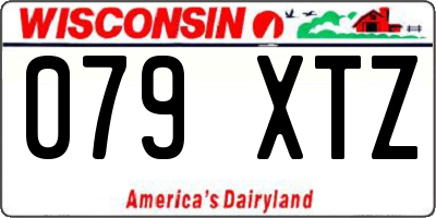 WI license plate 079XTZ