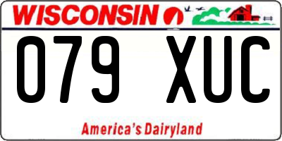 WI license plate 079XUC