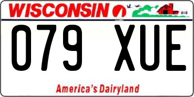 WI license plate 079XUE