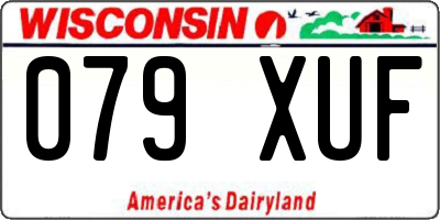 WI license plate 079XUF
