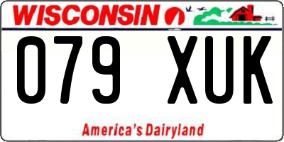WI license plate 079XUK