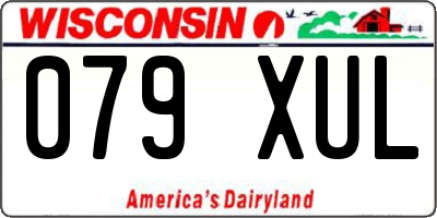 WI license plate 079XUL