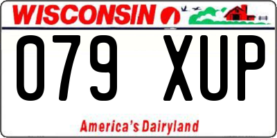 WI license plate 079XUP