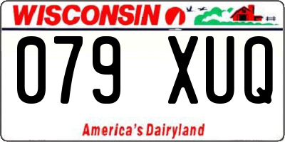 WI license plate 079XUQ