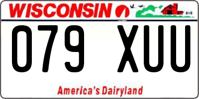 WI license plate 079XUU