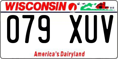 WI license plate 079XUV
