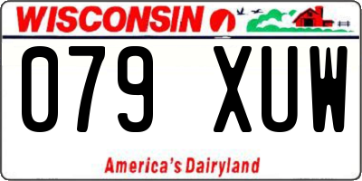 WI license plate 079XUW