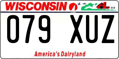 WI license plate 079XUZ