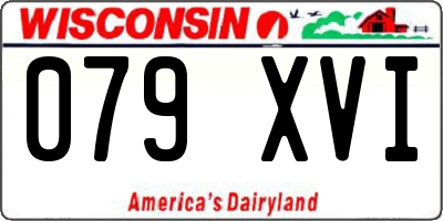 WI license plate 079XVI