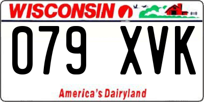 WI license plate 079XVK