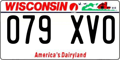 WI license plate 079XVO