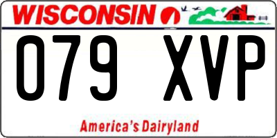 WI license plate 079XVP