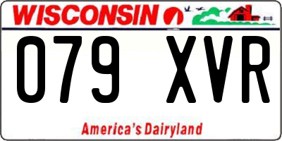 WI license plate 079XVR