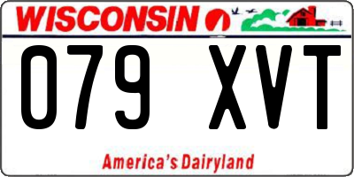 WI license plate 079XVT