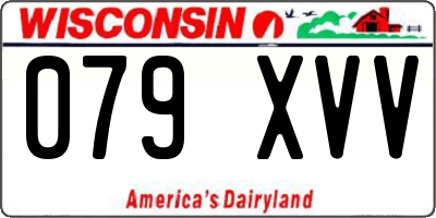 WI license plate 079XVV