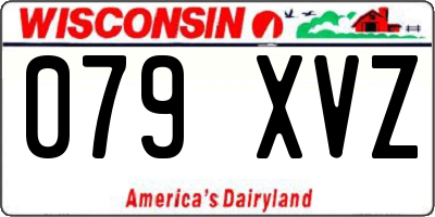 WI license plate 079XVZ