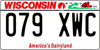 WI license plate 079XWC