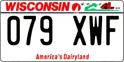 WI license plate 079XWF