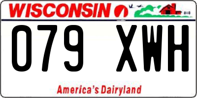 WI license plate 079XWH