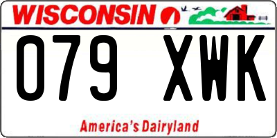WI license plate 079XWK