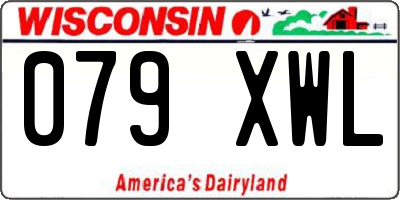 WI license plate 079XWL