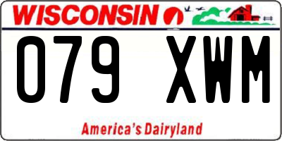 WI license plate 079XWM