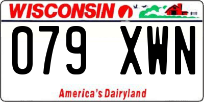 WI license plate 079XWN
