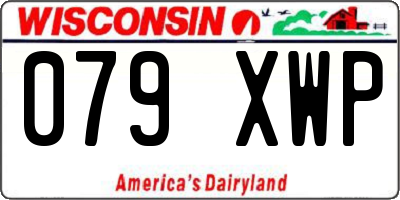 WI license plate 079XWP