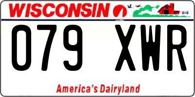 WI license plate 079XWR