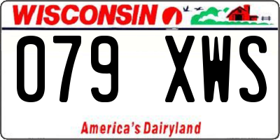 WI license plate 079XWS