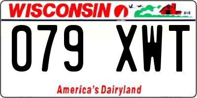 WI license plate 079XWT