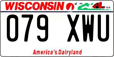 WI license plate 079XWU