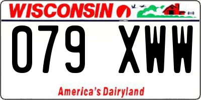WI license plate 079XWW