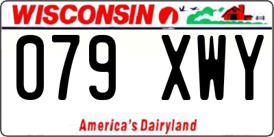 WI license plate 079XWY