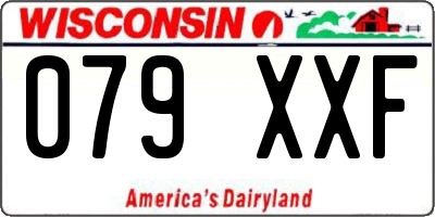 WI license plate 079XXF