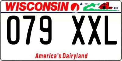 WI license plate 079XXL