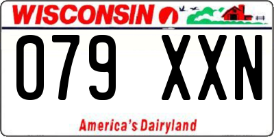 WI license plate 079XXN