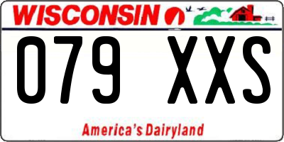 WI license plate 079XXS