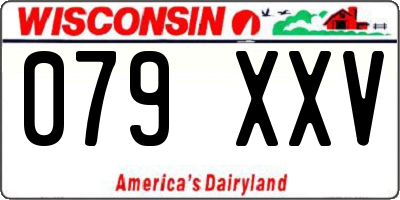 WI license plate 079XXV