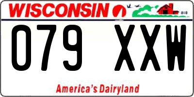 WI license plate 079XXW